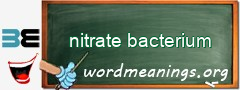 WordMeaning blackboard for nitrate bacterium